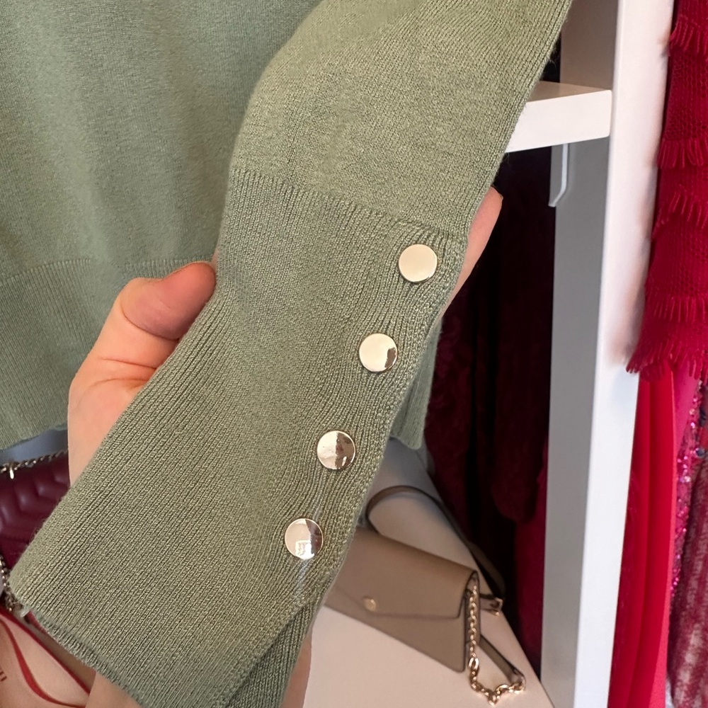 Zara Sage Green Knit Top - Picture 3 of 4